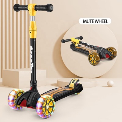 2023 Popular Children Riding Kick Scooters Kids Sliding Foot Scooter with LED Light