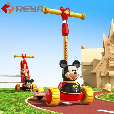 Mickey Kick scooter folding scooter enfants voiture Cartoon Toy voiture roue lumineuse