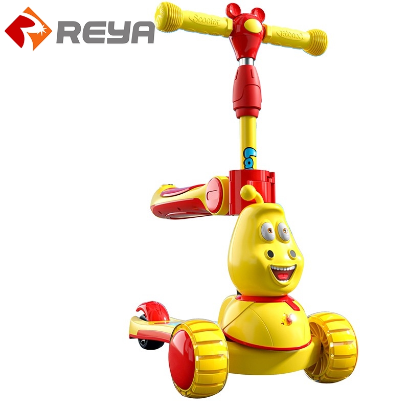 HX069 Customized Flashing Wheel Kids Kick Foot Scooter/Hot Sale Wide Pedial Kids Scooter/3 PU Wheels Baby Scooter for Sale