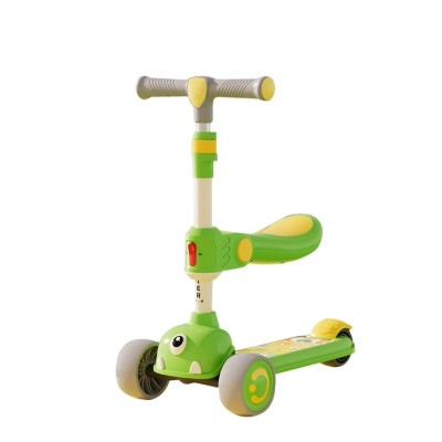 2023 Hot Selling Can Stand Can Sit 3 Wheels Cheap Trike Kick Kids