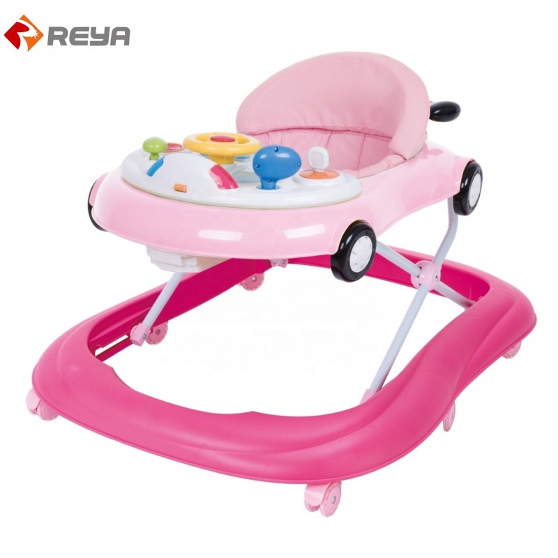 Factory Cheap Price Baby Walking Musical and Light Swivel Wheels Baby Walker Toy for Kids