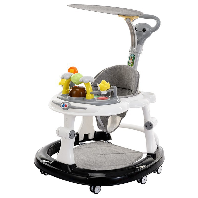 Children's baby walker anti - O-leg cartwheel multifunctional hand push can sit baby walker