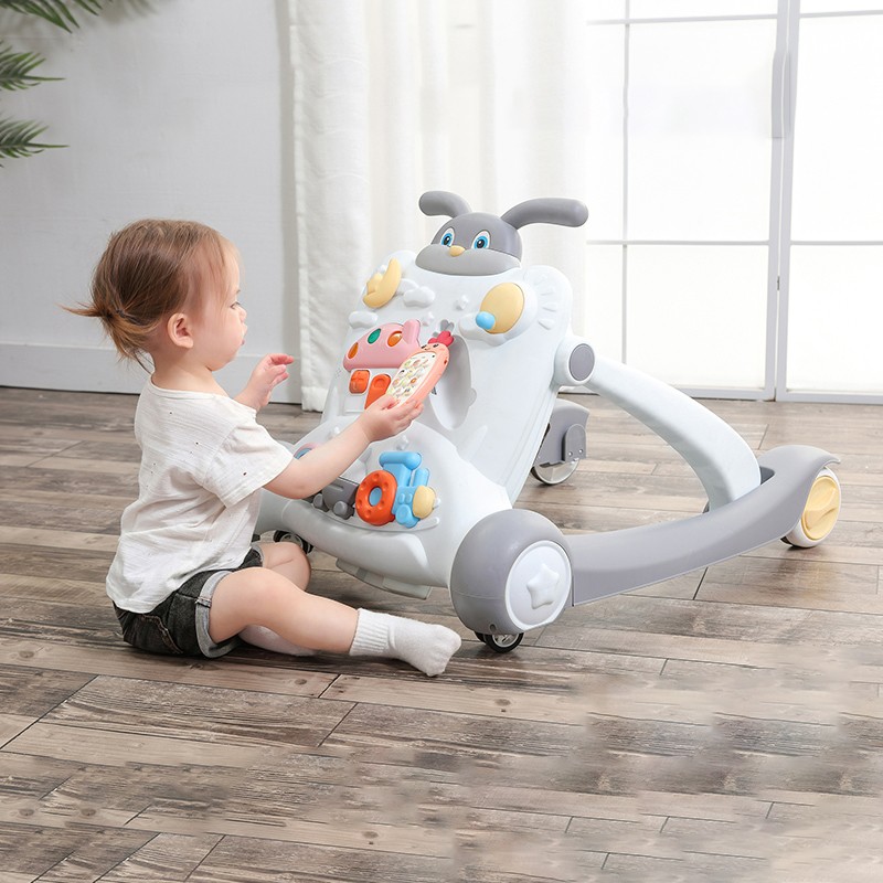 Baby walker anti o legs anti rollover baby hand push foldable 2023 new children learn to walk artifact