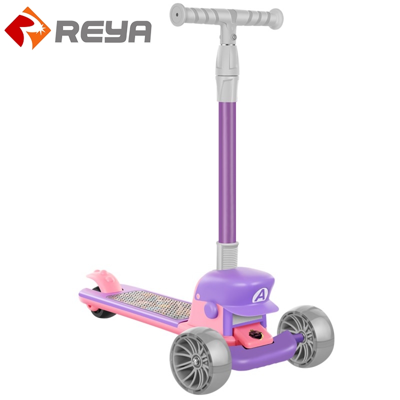 Fabrik Großhandel PP 3 Räder Kinder Faltbarer Roller Kick Roller mit Flash Rädern 3 in 1 Kinder Roller