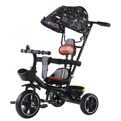 طفل جديد 4-in-1 tricycle الطفل strollerbaby foothand push withshed tricycle